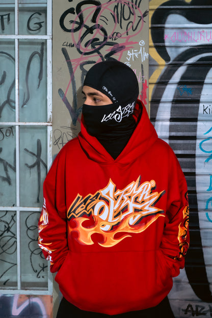 FIRE FLAMES HOODED SWEATSHIRT ICSTR