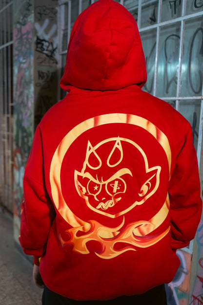 FIRE FLAMES HOODED SWEATSHIRT ICSTR