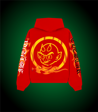 FIRE FLAMES HOODED SWEATSHIRT ICSTR